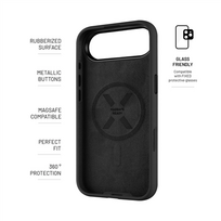 fiksuoto telefonas - Fixed MagFlow | Back cover | Apple | iPhone Air | Liquid silicon | Black | FIXFLM2-1601-BK - 3 nuotrauka