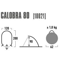 tipi palapine - Dvivietė palapinė High Peak Calobra 80, pilka sp., 200 cm x 120 cm x 90 cm - 2 nuotrauka