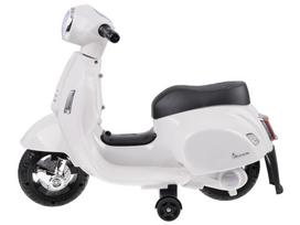 motociklai vaikams - Jokomisiada VESPA motoroleris su akumuliatoriumi PA0238, baltas (White) - 10 nuotrauka
