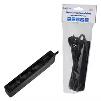 ilgintuvas 1.5m - LogiLink LPS229B Buitinis ilgintuvas 1,5 m 3 lizdų Juoda (Black) - 4 nuotrauka