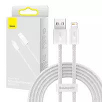 usb lightning laidas baseus - BASEUS CABLE LIGHTNING TO USB 2M/WHITE CALD000502  - 2 nuotrauka