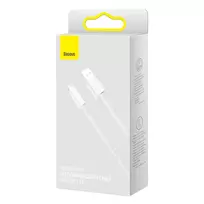 usb lightning laidas baseus - BASEUS CABLE LIGHTNING TO USB 2M/WHITE CALD000502  - 3 nuotrauka