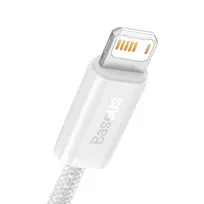 usb lightning laidas baseus - BASEUS CABLE LIGHTNING TO USB 2M/WHITE CALD000502  - 4 nuotrauka