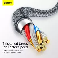 usb lightning laidas baseus - Baseus CALD000516 Gray - 4 nuotrauka