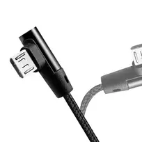 usb 2.0 a b cable - Logilink USB To Micro USB 90° Angled Cable Black 1m - 4 nuotrauka