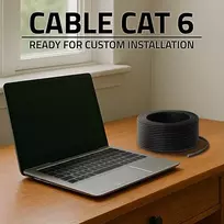 kabelis cat6 ethernet - Qoltec UTP Patchcord Kabelis CAT6 50m Juodas (Black) - 4 nuotrauka