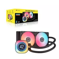2 ww - Corsair iCUE LINK TITAN 240 RX LCD Skystas procesoriaus aušintuvas Juodas (Black) - 3 nuotrauka