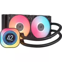 2 ww - Corsair iCUE LINK TITAN 240 RX LCD Skystas procesoriaus aušintuvas Juodas (Black) - 6 nuotrauka