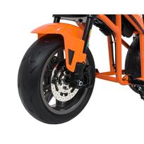 vaikiskos transportas - Elektrinis motociklas SUPERMOTO, Orange - 7 nuotrauka