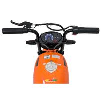 vaikiskos transportas - Elektrinis motociklas SUPERMOTO, Orange - 16 nuotrauka