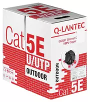 utp kabelis juodas - A-Lan Patch Cable UTP CAT 5e 305m Black - 3 nuotrauka