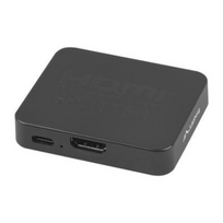 3d 4k - Lanberg HDMI Splitter 2x HDMI 4K + USB-C Port Juodas (Black) - 2 nuotrauka