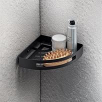 kambarys - Kampinė dušo lentyna GEDY NERVA 247914, juoda (Black) - 2 nuotrauka