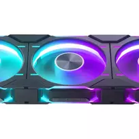 juodi rgb ventiliatoriai - Phanteks D30-120 D-RGB PWM 120mm Black - 2 nuotrauka