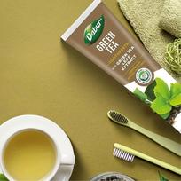 zalia arbata - Vaistažolių dantų pasta su žaliąja arbata Žalias Tea, Dabur, 100 ml - Atgauk 20% - 2 nuotrauka