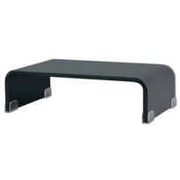 vidaXL TV stovas/monitoriaus pakyla, juodas stiklas, 40x25x11 cm