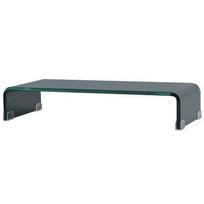 vidaXL TV stovas/monitoriaus pakyla, juodas stiklas, 60x25x11 cm