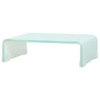 vidaXL TV stovas/monitoriaus pakyla, baltas stiklas, 40x25x11 cm