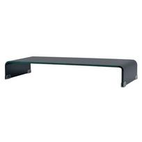 vidaXL TV stovas/monitoriaus pakyla, juodas stiklas, 90x30x13 cm