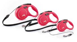 pavadelis flexi s 5m - Flexi New Classic S virvinis pavadėlis 5 m raudonas iki 12 kg - 2 nuotrauka