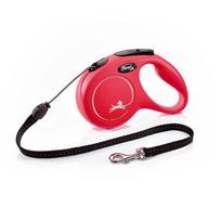 pavadelis flexi s 5m - Flexi New Classic S virvinis pavadėlis 5 m raudonas iki 12 kg - 3 nuotrauka