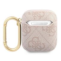ausines rozines - Guess GUA24GSMP 4G Script case for Airpods 1/ 2 Pink - 3 nuotrauka
