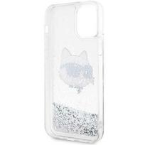 telefono deklas karl lagerfeld - Apple iPhone 12 / 12 Pro Karl Lagerfeld dėklas Glitter Choupette Head (KLHCP12MLNCHCS) sidabrinės spalvos - 3 nuotrauka