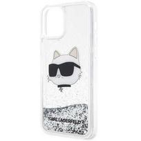 telefono deklas karl lagerfeld - Apple iPhone 12 / 12 Pro Karl Lagerfeld dėklas Glitter Choupette Head (KLHCP12MLNCHCS) sidabrinės spalvos - 4 nuotrauka