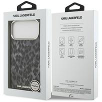 iphone 17 pro max deklas - Karl Lagerfeld IML Leopard Pattern MagSafe Dėklas Apple iPhone 17 Pro Max - Juodas (Black) - 2 nuotrauka