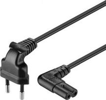 cee laidas - Goobay Euro connection cord, both ends angled 97344 0.75 m, Juodas (Black) - 1 nuotrauka