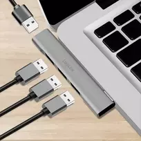 usb 2.4 a - LogiLink Slim USB-A HUB 1x USB 3.0, 3x USB 2.0 UA0436 Sidabrinis (Silver) - 1 nuotrauka