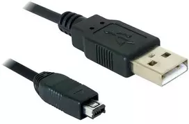 Delock USB 2.0 A to mini USB B 1.5m Juodas (Black) / 82208