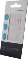 sim adapteris - Forever SIM kortelių adapterių rinkinys (White) - 1 nuotrauka