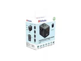 usb c 65w gan - Verbatim Universalus kelioninis adapteris UTA-05 GaN III 65W Juodas (Black) 32120 - 6 nuotrauka