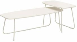 Kavos staliukų komplektas Home4you Duo, smėlio sp., 75 - 120 cm x 48 cm x 40 - 48 cm, 2 vnt.