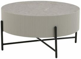 Kavos staliukas Home4you Asher, juoda sp./pilka sp., 80 cm x 80 cm x 40 cm