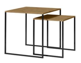 Kavos staliukų komplektas ADRK Aria, ruda sp./juoda sp., 45 - 60 cm, 2 vnt.