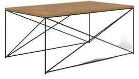 Kavos staliukas ADRK Dante, ąžuolo sp./juoda sp., 100 cm x 60 cm x 43 cm