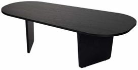 Kavos staliukas Nordure Ovalis, juoda sp., 65 cm x 130 cm x 40 cm