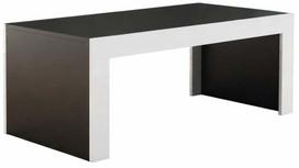 Kavos staliukas Tess, balta sp./juoda sp., 60 cm x 120 cm x 50 cm