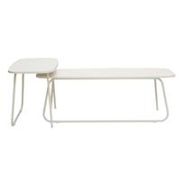 medzio kavos staliukas - Kavos staliukų komplektas Home4you Duo, smėlio sp., 75 - 120 cm x 48 cm x 40 - 48 cm, 2 vnt. - 7 nuotrauka