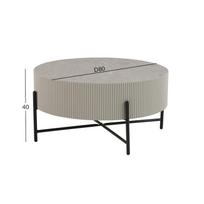 kava - Kavos staliukas Home4you Asher, juoda sp./pilka sp., 80 cm x 80 cm x 40 cm - 2 nuotrauka