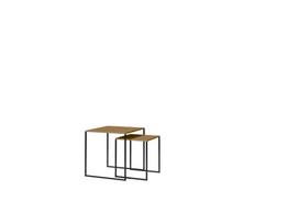 ermitazas stalai - Kavos staliukų komplektas ADRK Aria, ruda sp./juoda sp., 45 - 60 cm, 2 vnt. - 3 nuotrauka