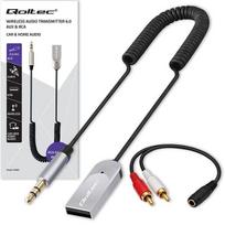 Qoltec Wireless Audio receiver adapter HiFi BT6.0 2xRCA Juodas (Black)