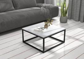 Kavos staliukas ADRK Belten, juoda sp./pilka sp., 65 cm x 65 cm x 33 cm