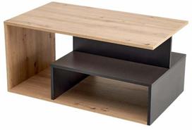 Kavos staliukas Iva, juoda sp./artisan oak, 51 cm x 90 cm x 43 cm