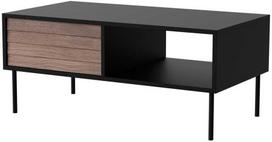 Kavos staliukas Cama Meble Cortina, juoda sp./riešuto sp., 100 cm x 55 cm x 45 cm
