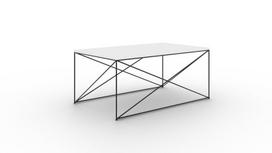 Kavos staliukas Dante, balta sp./juoda sp., 100 cm x 60 cm x 43 cm