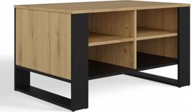 Kavos staliukas Moderns 4P, ruda sp./juoda sp., 90 cm x 58 cm x 50 cm