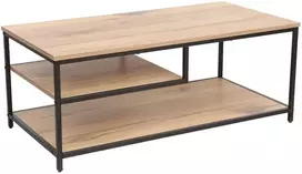 Kavos staliukas Home4you Dimitra, ruda sp./juoda sp., 100 cm x 50 cm x 40 cm